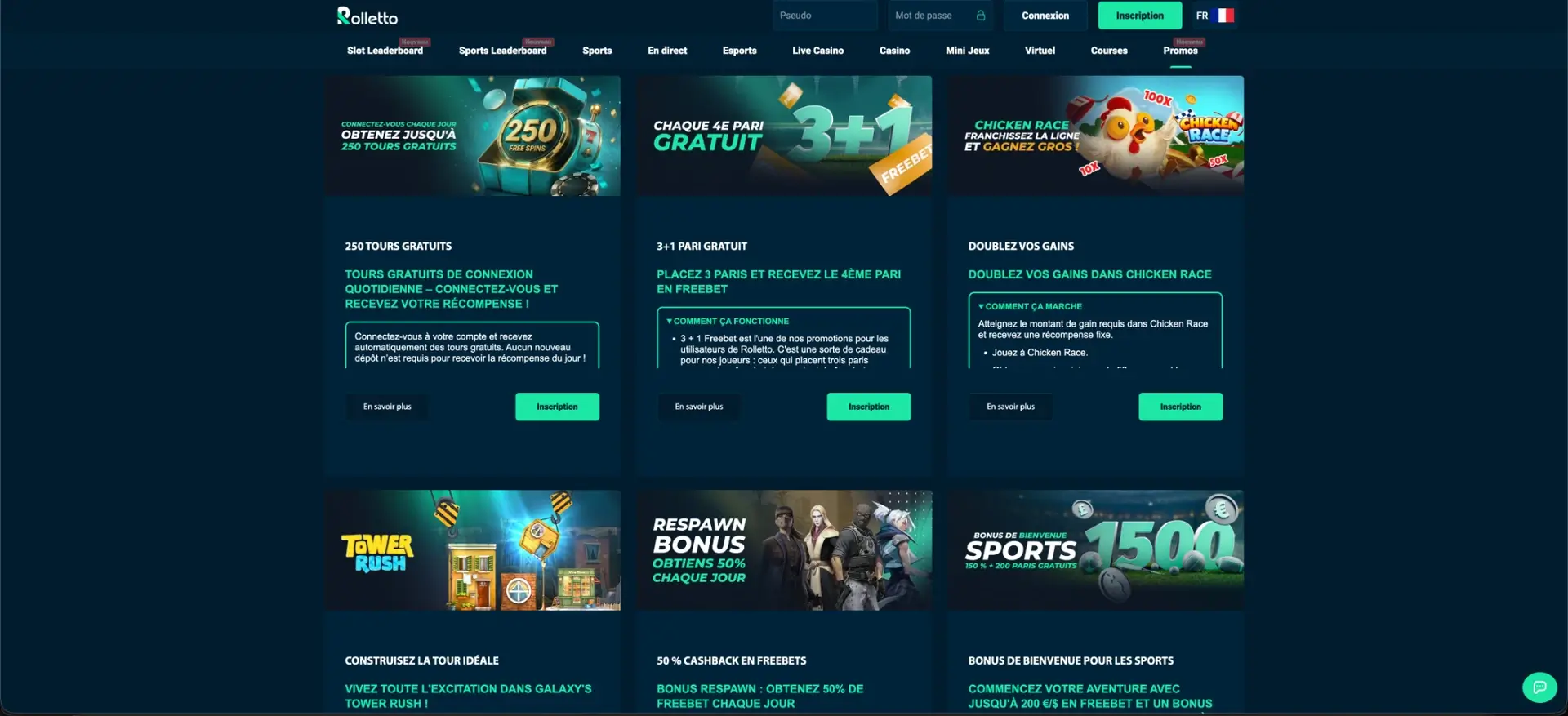 Tours gratuits de connexion Rolletto