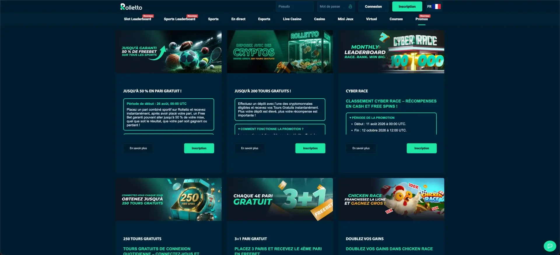 Promotion crypto Rolletto